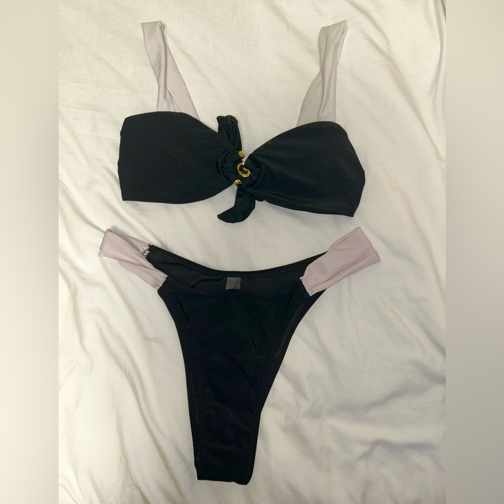SHEIN Black and White Bikini Set